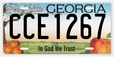 GA license plate CCE1267