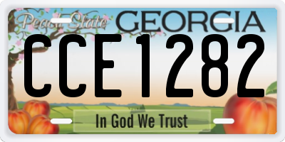 GA license plate CCE1282