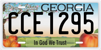GA license plate CCE1295