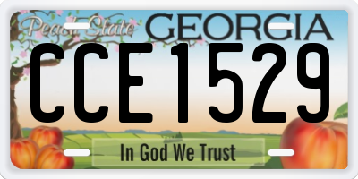 GA license plate CCE1529