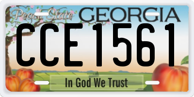 GA license plate CCE1561