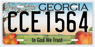 GA license plate CCE1564