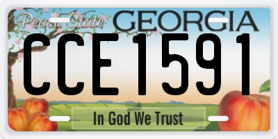 GA license plate CCE1591