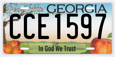 GA license plate CCE1597