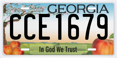 GA license plate CCE1679