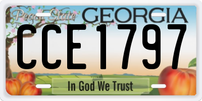 GA license plate CCE1797
