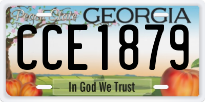 GA license plate CCE1879
