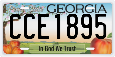 GA license plate CCE1895