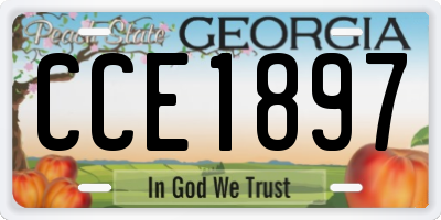 GA license plate CCE1897