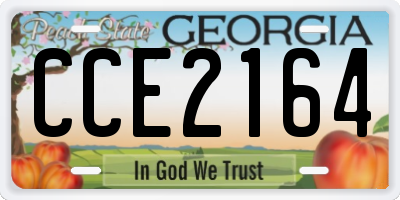 GA license plate CCE2164