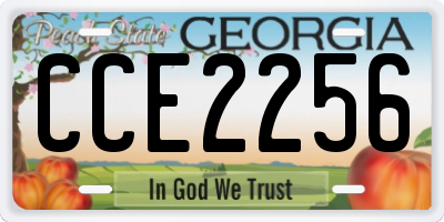 GA license plate CCE2256