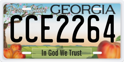 GA license plate CCE2264