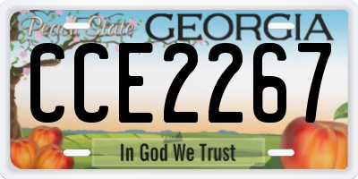 GA license plate CCE2267