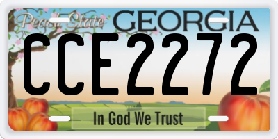 GA license plate CCE2272