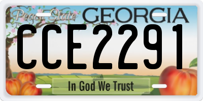 GA license plate CCE2291