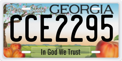 GA license plate CCE2295