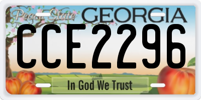 GA license plate CCE2296