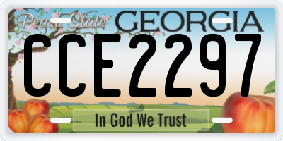 GA license plate CCE2297