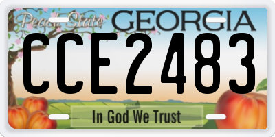 GA license plate CCE2483