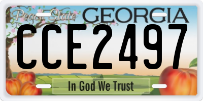 GA license plate CCE2497
