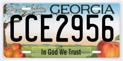 GA license plate CCE2956
