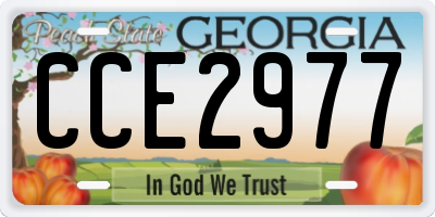 GA license plate CCE2977