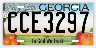 GA license plate CCE3297