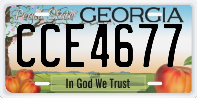 GA license plate CCE4677