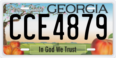 GA license plate CCE4879