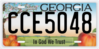 GA license plate CCE5048