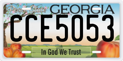 GA license plate CCE5053