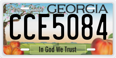 GA license plate CCE5084