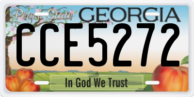GA license plate CCE5272