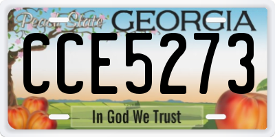 GA license plate CCE5273