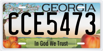GA license plate CCE5473
