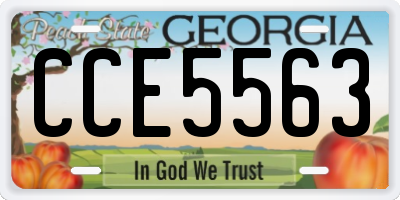 GA license plate CCE5563