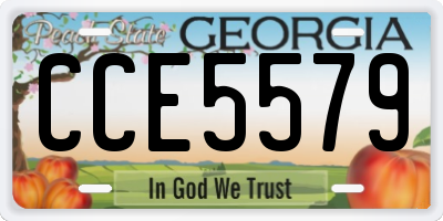 GA license plate CCE5579