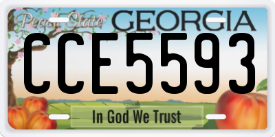 GA license plate CCE5593