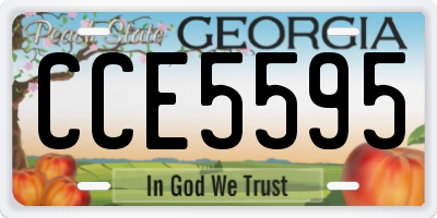 GA license plate CCE5595