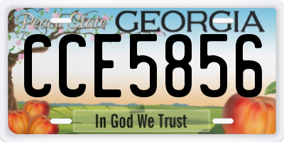 GA license plate CCE5856