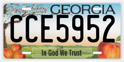 GA license plate CCE5952