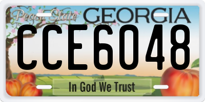GA license plate CCE6048