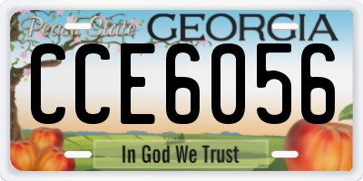 GA license plate CCE6056