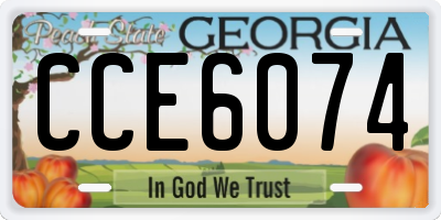 GA license plate CCE6074