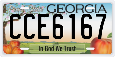 GA license plate CCE6167
