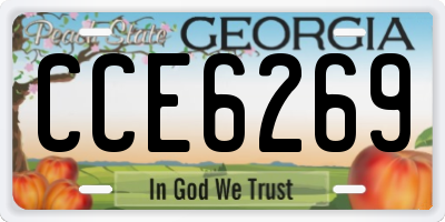GA license plate CCE6269