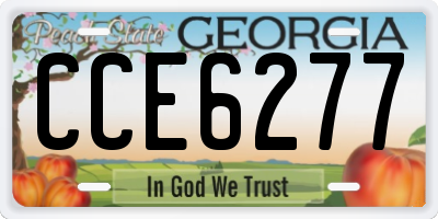GA license plate CCE6277