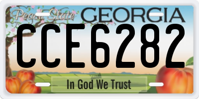 GA license plate CCE6282