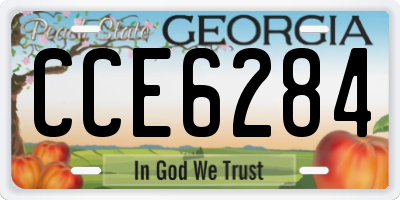 GA license plate CCE6284