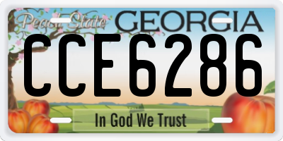 GA license plate CCE6286